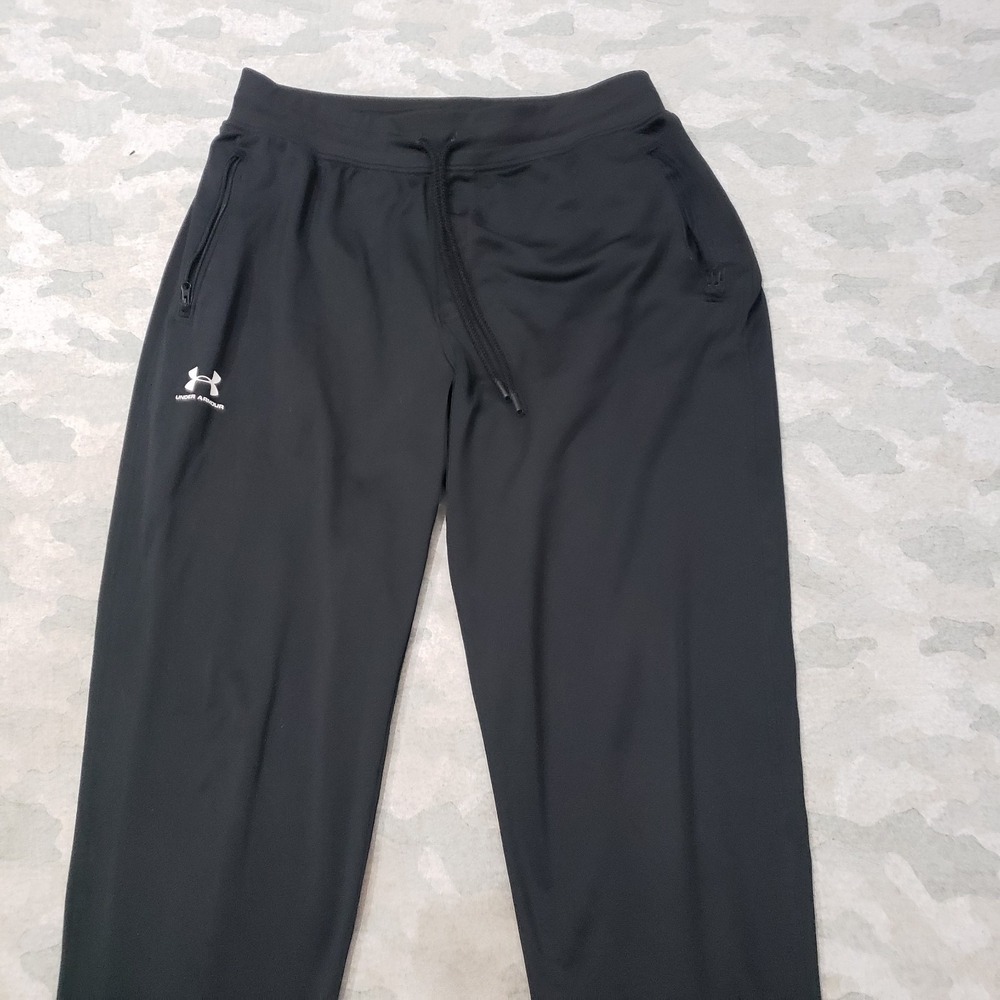 Under Armour Joggers Pants Mens Large Black Loose Pockets Coldgear Drawstring - Picture 2 of 10